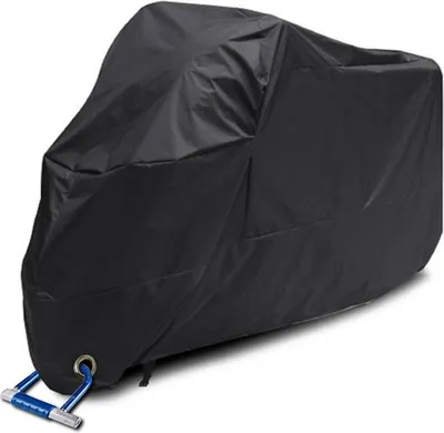 Produktbild von Wasserdichte Motorradabdeckung Scooter-Plane Outdoor 190T - staubdicht - 245 * 105 * 125 cm - schwarz Motorradabdeckung