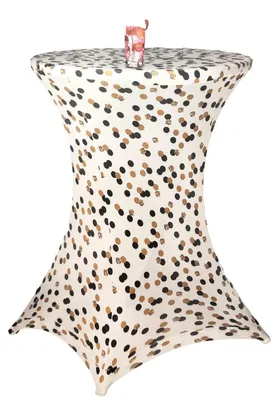 Produktbild von Stretch Stehtischbezug Ø 80cm Stehtischhusse Husse für Stehtisch Tischbezug Bezug Bistrotisch bis 110cm Höhe