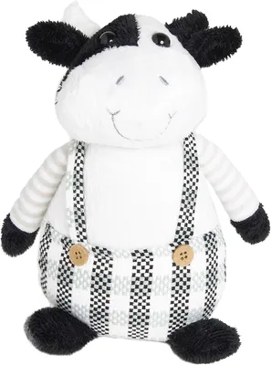 Produktbild von HEITMANN DECO Türstopper Kuh - Fensterstopper Tier mit Stoffbezug - ohne Montage - Deko Kinderzimmer Wohnzimmer Küche - schwarz, weiß