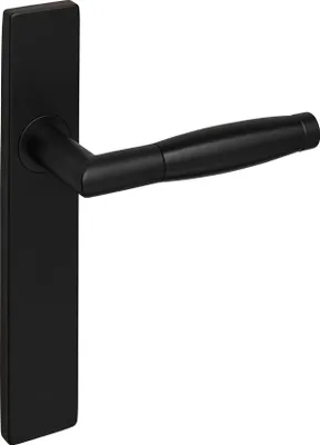 Produktbild von Lavuzo Türgriff Ascoli Schwarz mit rechteckigem Schild - Pro Set
