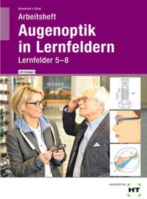 Produktbild von Arbeitsheft mit eingetragenen Lösungen Augenoptik in Lernfeldern