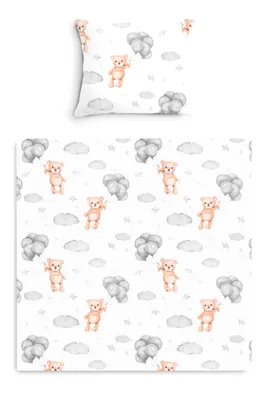 Produktbild von Amilian Kinderbettwäsche Set 2-teilig Deckenbezug 80×80 & Kissenbezug 35×40 - 100% Baumwolle Hotelverschluss – für Kinderwagen, Wiege und Stubenbett