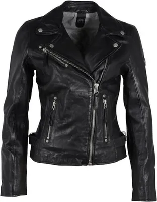 Produktbild von Gipsy Damen Lederjacke Bikerjacke Jacket PGG W14 LEGV (PERFECTO) - Black (XS)