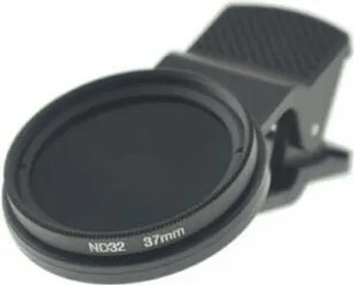 Produktbild von SYSTEM-S ND32 Filter 37 mm Neutraldichtefilter Graufilter mit Clip für Smartphone