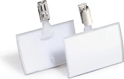 Obrázek produktu pro DURABLE Jmenovka CLICK FOLD s klipem 54x90 mm, PP, transparentní, 821619, 25 ks
