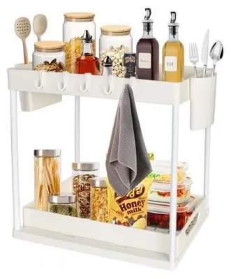 Produktbild von Omgoods – Küchenorganizer mit 2 Fächern zur Aufbewahrung unter der Spüle