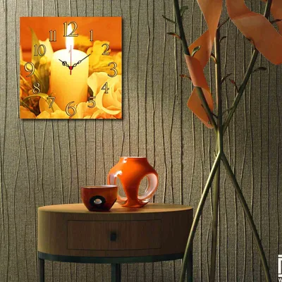 Produktbild von Opviq, Msk- HMA3199, Bunt, Wanduhren, 40 x 40 cm, 100% MDF (Dicke: 5 mm)