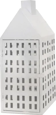 Produktbild von Lichthaus CITY weiß aus Metall H43,5cm Laterne Metallhaus Dekohaus - GROSS