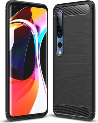 Produktbild von Xiaomi Mi 10 / Mi 10 Pro Handy Hülle Silikon Case Cover Carbonfarben