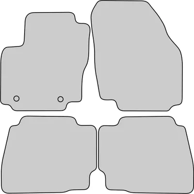 Produktbild von Exclusive Design Fußmatten passend für Ford Mondeo 4 IV Bj. 2007-08/2014, Naht:Rot. Deluxe Velours