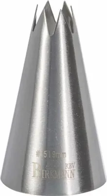 Immagine prodotto di Birkmann Sterntülle #15, Spritztülle, Garniertülle, Backzubehör, Edelstahl, Ø 0.9 cm, 411227