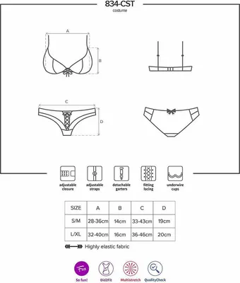 Produktbild von Obsessive - OB 834 - CST - 6 nurse L/XL