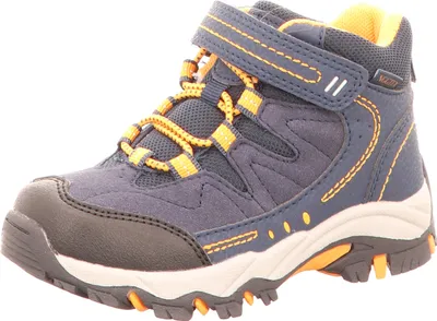 Produktbild von Sneakers Jungen-Allwetterstiefel gefüttert Blau-Schwarz-Orange-Gelb, Farbe:blau, EU Größe:28