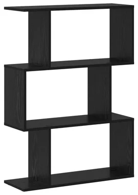 Image de vidaXL Bibliothèque Noir aspect chêne 70 x 24 x 97 cm Matériau dérivé du bois