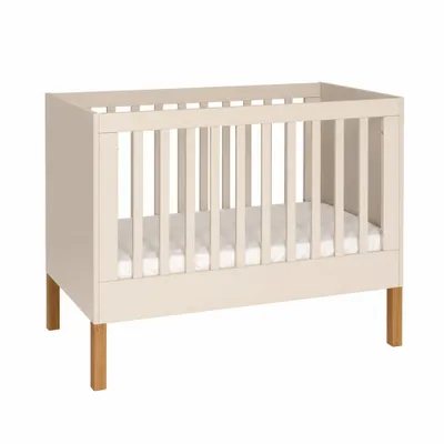 Produktbild von ATB Babybett 120x60 cm mit Schutzgitter – 2-in-1 Babybett & Juniorbett – Cashmere