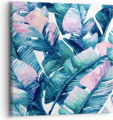 Produktbild von Bild auf Leinwand - Leinwandbild - Blatt Pflanze Blume - 30x30cm - Wand Bild - Wanddeko - Wandbilder - Leinwanddruck - Bilder - Kunstdruck - Wanddekoration - Leinwand bilder - Wandkunst - AC30x30-3949