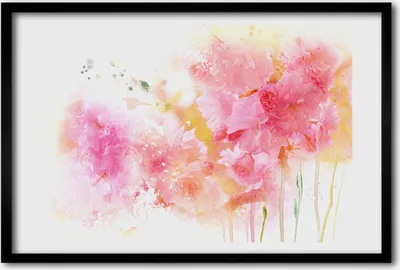 Produktbild von Bild 60x40 MDF-Rahmen, Wandkunst Blumen