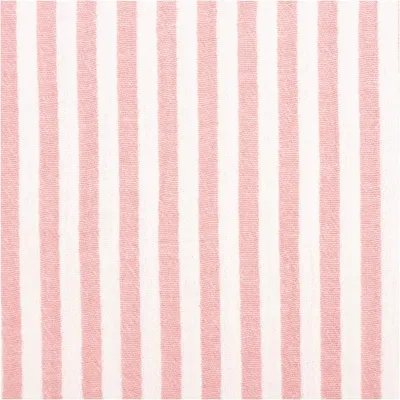 Produktbild von Musselin Stoff Meterware Baumwolle garngefärbt Streifen rosa weiß 125cm