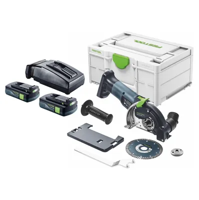 Produktbild von Festool DSC-AGC 18-125 FH EB-Basic Akku Freihandtrennsystem 18 V 125 mm Brushless + 2x Akku 3,0 Ah + Ladegerät + Systainer
