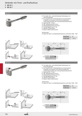 Produktbild von Hettich 25194, Stahl, 100 Stück(e)