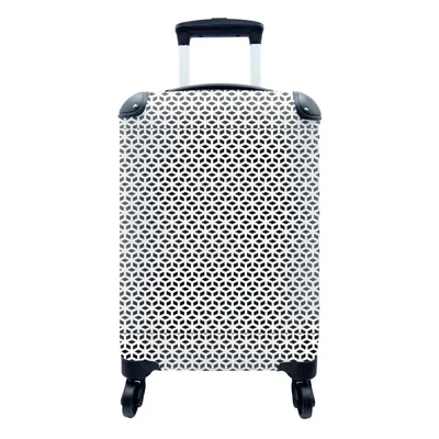 Produktbild von MuchoWow® Koffer Handgepäck Trolley Rollkoffer Kleine Reisekoffer mit 4 Rollen - Geometrie - Linie - Abstrakt - Muster - Cabin Size < 55x40x23 cm & 55x40x20 cm - Fotokoffer - Kabinenkoffer - Boardgepäck - Reise-Box - Reisekoffer - Reisegepäck - Koffer mit Bild - Trolley für Kinder