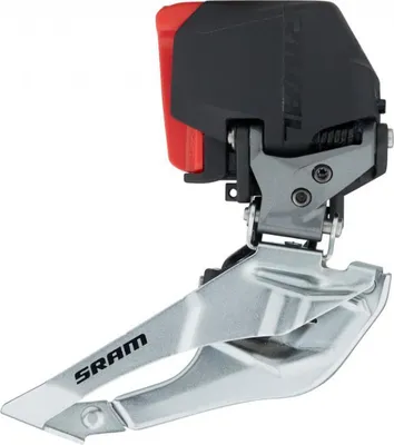 Productafbeelding van Sram voorderailleur Rival eTap AXS D1, bevestiging via braze-on, 2x12 versnellingen, met derailleur- en versnellingsindicator, zwart, voor, draadloos