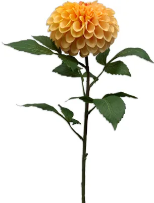 Produktbild von künstliche Pompon Dahlie orange gelb H. 74cm Emerald Kunstblumen