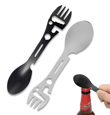Productafbeelding van 2-delige multifunctionele spork voor outdoor activiteiten