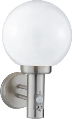 Produktbild von Orb Lantern Outdoor Wall Light- Stainless Steel, White Shade