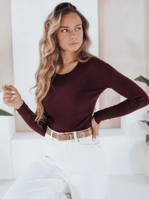Produktbild von Dstreet Klassischer Pullover für Frauen Nolvie bordo S/M