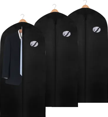 Immagine prodotto di EINFEBEN 3x borsa per indumenti borsa protettiva con borsa per scarpe borsa per indumenti protezione indumenti tessuto non tessuto spesso con pellicola PE 128 x 60cm