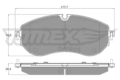 Produktbild von TOMEX brakes Bremsbeläge Satz Vorne Bremsklötze für VW Crafter Kastenwagen (SY, SX) TX 19-96