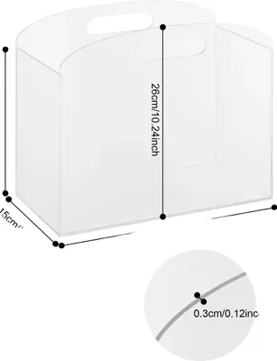 Produktbild von Zeitschriftenständer, Transparentes Acryl-Design, Platzsparend, Klar