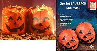 Produktbild von Halloween Laubsack "Kürbis, 8 Säcke