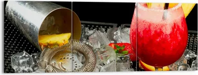 Produktbild von Bild auf Leinwand - Leinwandbild - Alkohol aperitif cocktail getränk - 150x50cm - Wand Bild - Wanddeko - Leinwanddruck - Bilder - Kunstdruck - Leinwand bilder - Wandkunst - CA150x50-2257