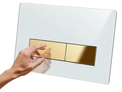 Productafbeelding van Elzusha - WC-drukplaat voor Geberit Sigma in Wit en Goud