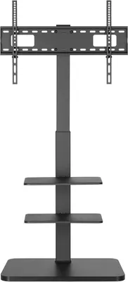 Imagen del producto de Base giratoria para televisor, compatible con pantallas de 37 a 75 pulgadas, con estantes, ideal para el salón
