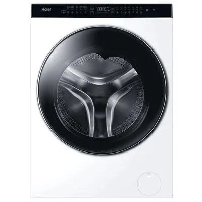 Produktbild von Haier Super Drum Series 9 HWD100-BD1499U1N, Frontlader, Freistehend, Weiß, Links, Schwarz, Berührung