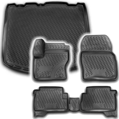 Produktbild von Gummi Kofferraumwanne + Fußmatten Set für Ford Kuga MK2, Bj. 3/2013-1/2016