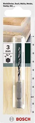 Produktbild von Holzspiralbohrer-HSS, 1/4"-Sechskantschaft D= 3,0 mm; L= 72 mm