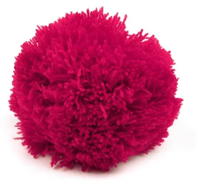2 Bommeln / Wollbommeln / Pompon, 7cm fuchsia rot