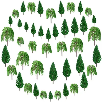 Immagine prodotto di Solidchoice - Set di 45 alberi in miniatura per modellismo