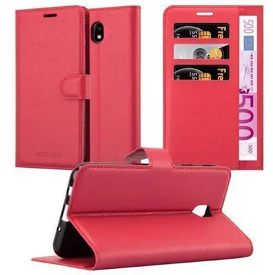 Produktbild von Cadorabo Hülle für Samsung Galaxy J7 2017 Schutz Hülle in Rot Handyhülle Etui Case Cover Magnetverschluss
