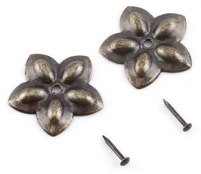 Produktbild von Vintage Nagelset - 100 Stück - Bronze - für Möbel, Schuhe, Kleidung - Dekorative Tacks - für Dekoration