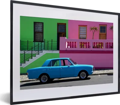 Produktbild von MuchoWow® MuchoWow® Gerahmtes Poster Oldtimer - Südafrika - Farben 40x30 cm - Poster mit zchwarzem Bilderrahmen - Bilderrahmen - Poster im Rahmen