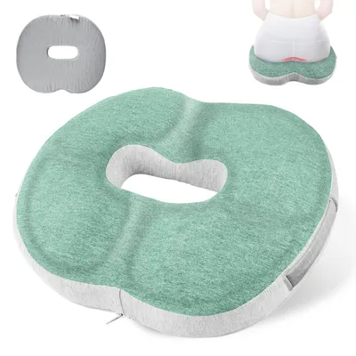Immagine prodotto di Omgoods - Cuscino ortopedico per emorroidi, realizzato in memory foam, con maniglia per il trasporto