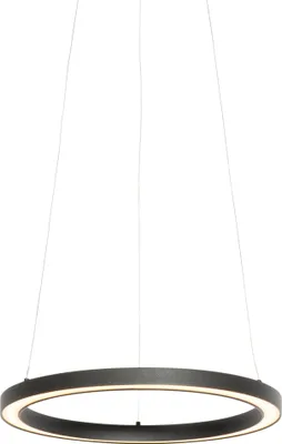 Produktbild von QAZQA Professional - Design Hängeleuchte schwarz 40cm inkl. LED 3-stufig dimmbar - Girello I Wohnzimmer I Schlafzimmer - Stahl Rund - LED geeignet (nicht austauschbare) LED