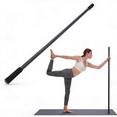 Produktbild von Yoga-Stab verstellbar 152 cm, Schaumstoffgriffe, Trainingsstab für Mobilität