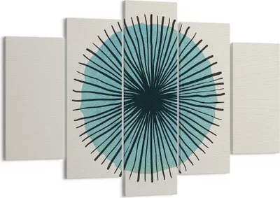 Produktbild von Bild auf Leinwand - Leinwandbild - 5 Teile - Auge Abstraktion Modern - 150x100cm - Wand Bild - Wanddeko - Wandbilder - Leinwanddruck - Bilder - Wanddekoration - Leinwand bilder - EA150x100-4224