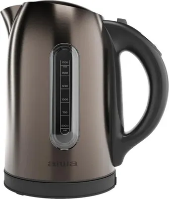 Produktbild von Aiwa KAWAKO, 1,7 l, 2200 W, Schwarz, Edelstahl, Kunststoff, Edelstahl, Regelbare Temperatur, Drahtlos
